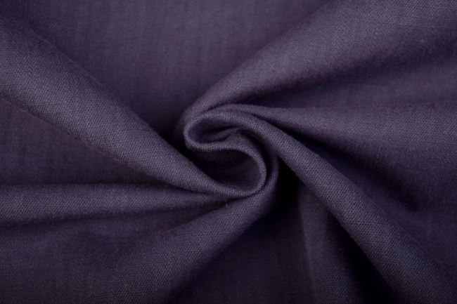 Bavlnený keper - Gabardén v tmavo fialovej farbe TI570