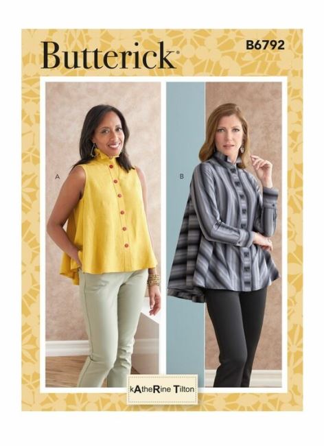 Strih Butterick na blúzku vo veľ. 34-42 B6792-B5