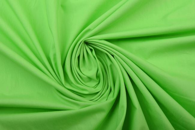 Bavlnený popelín v jasne zelenej farbe TI657