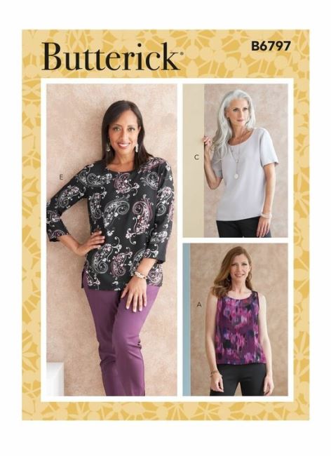 Strih Butterick na blúzku vo veľ. XS-XL B6797-A