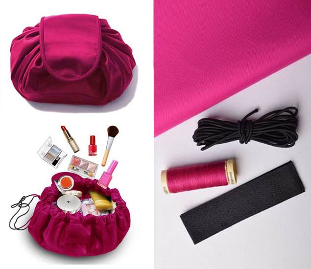 Set na šitie kozmetického vrecka v ružovej farbe KP03